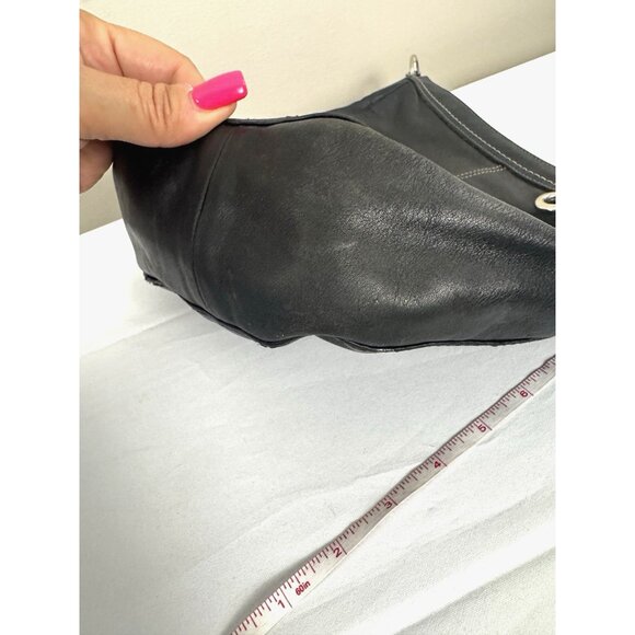 Coach Chelsea Buckle Black Leather Crossbody Shoulder Bag Classic Minimal F14018 - Picture 8 of 16